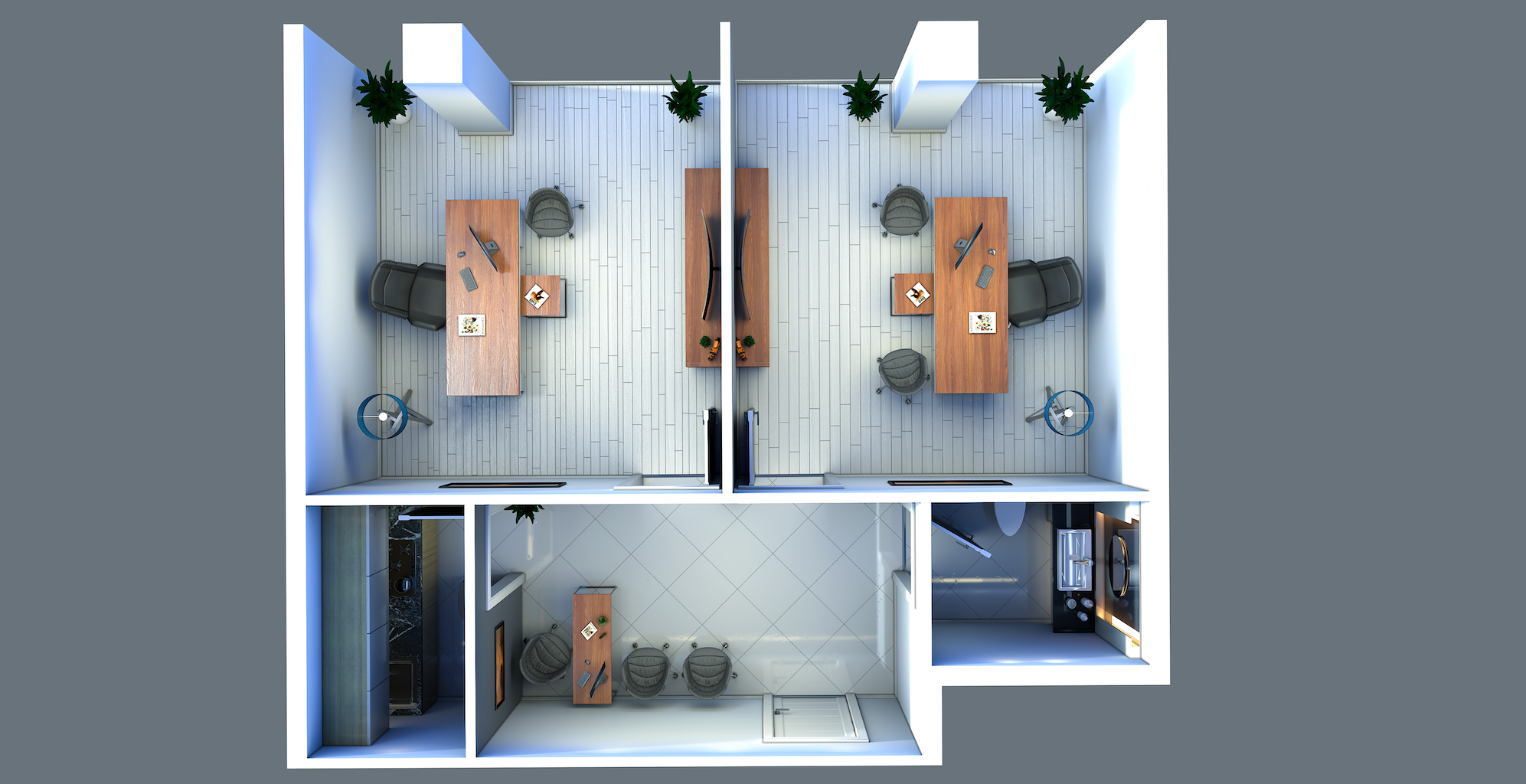 77m² Office Plan in Edirne Plaza 2